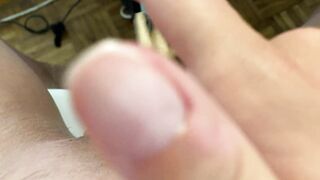 POV close up edging with ruined orgasm